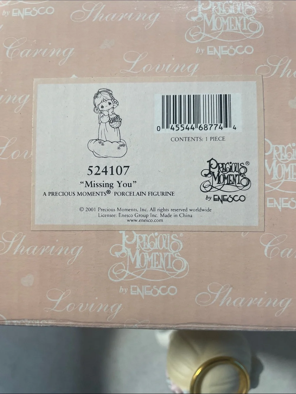 Enesco Precious Moments Angel Figurine with Pastel Flowers